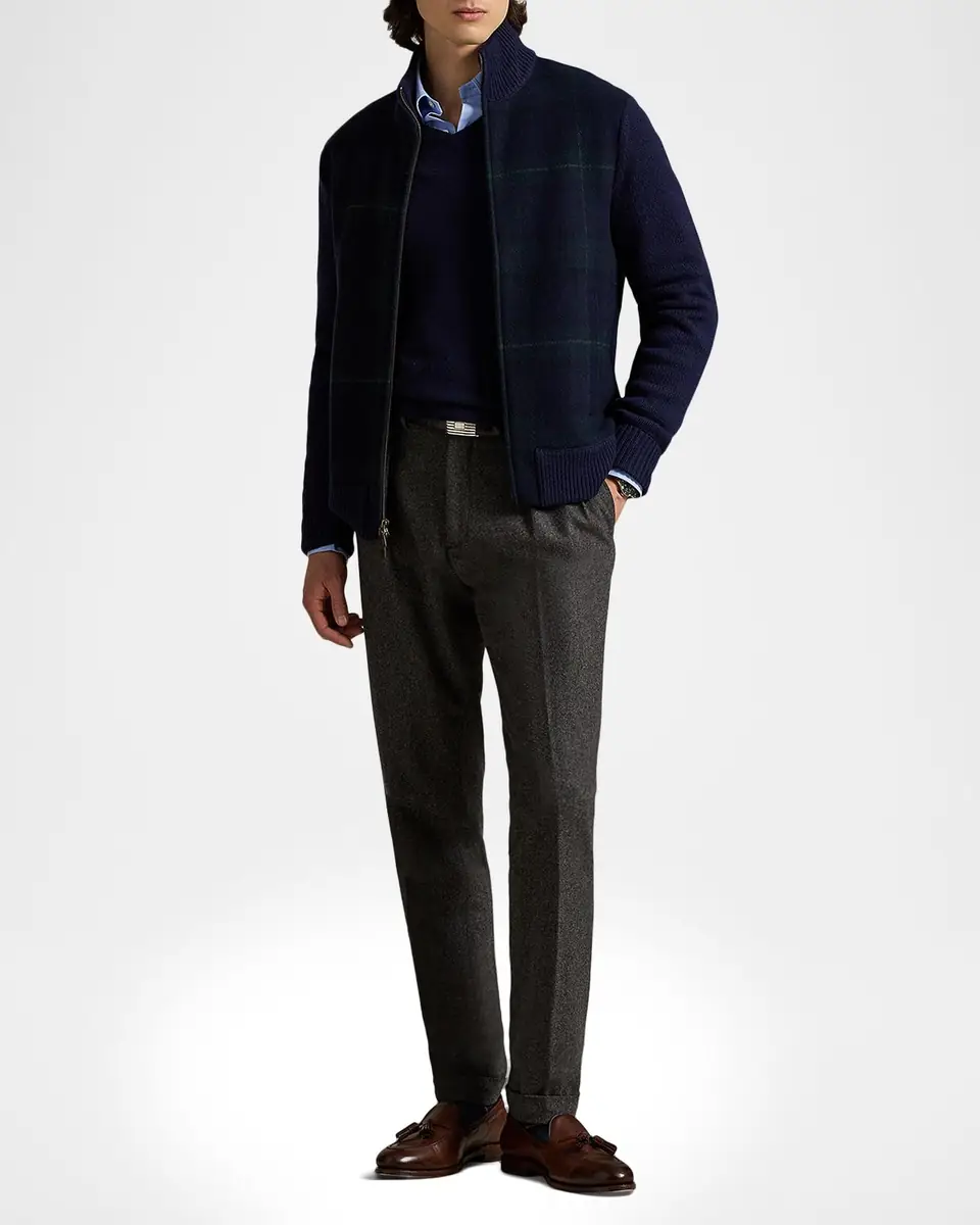 Polo Ralph Lauren Men's The Polo Tartan Full-Zip Sweater | Thumbnail 5 Polo Ralph Lauren Men's The Polo Tartan Full-Zip Sweater | Thumbnail 5