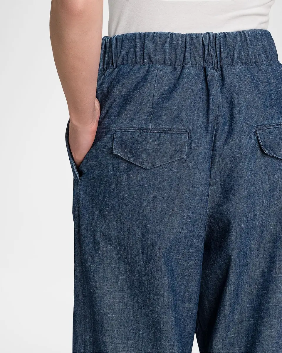 Jil Sander Chambray Straight-Leg Pull-On Trousers | Thumbnail 6 Jil Sander Chambray Straight-Leg Pull-On Trousers | Thumbnail 6