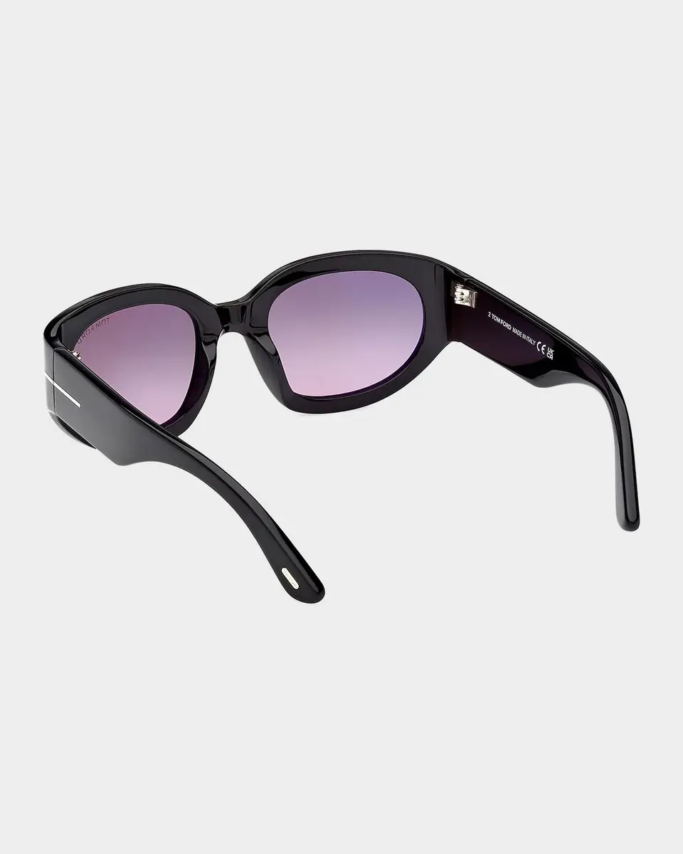 TOM FORD Arizona-02 Acetate Rectangular Sunglasses | Thumbnail 4