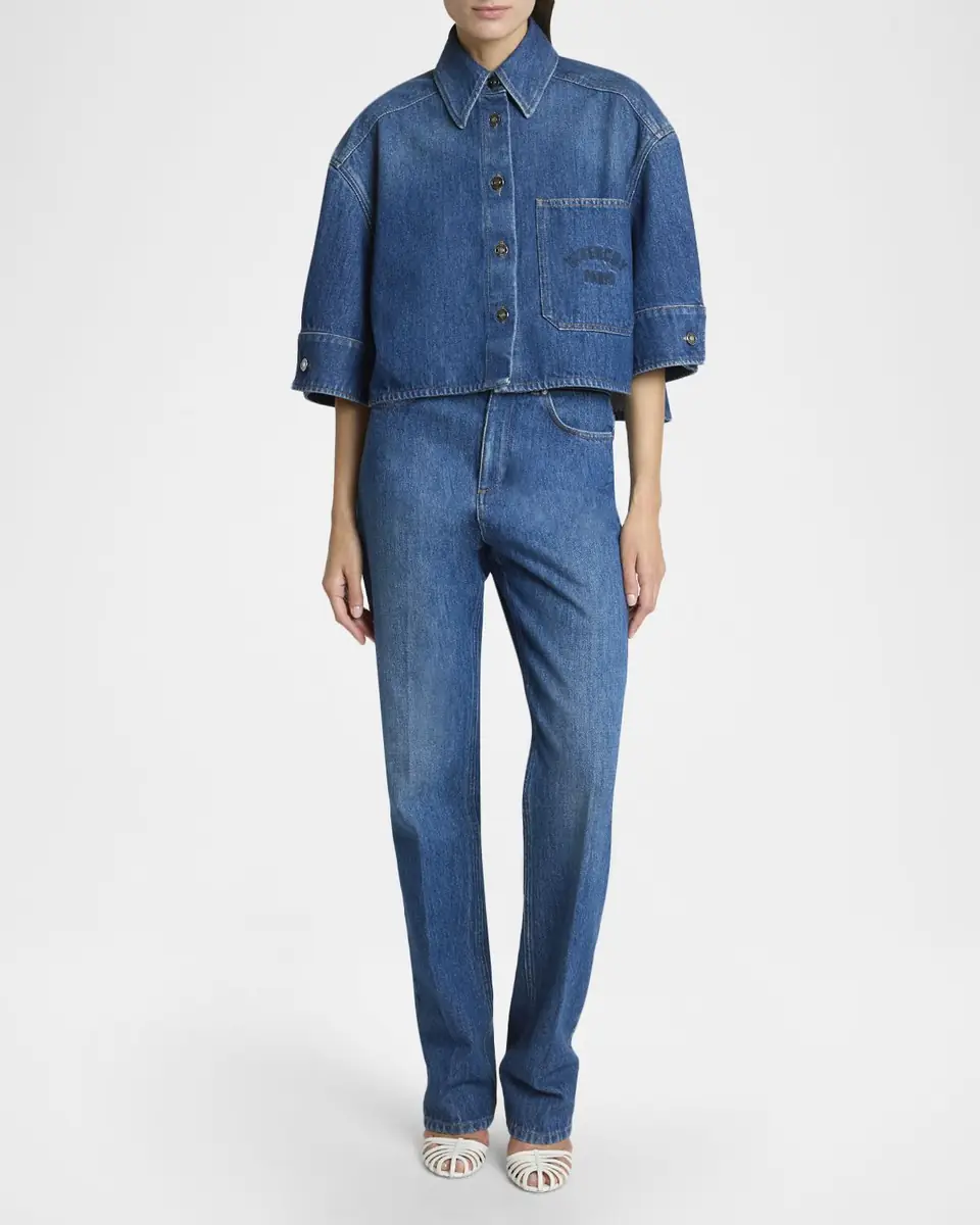 Givenchy Cocoon Short Sleeve Denim Shirt | Thumbnail 2