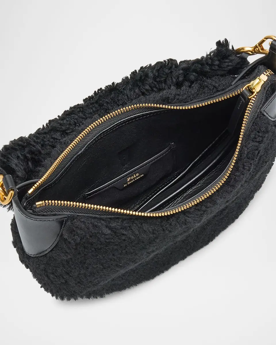 Polo Ralph Lauren Polo ID Shearling Mini Shoulder Bag | Thumbnail 4 Polo Ralph Lauren Polo ID Shearling Mini Shoulder Bag | Thumbnail 4