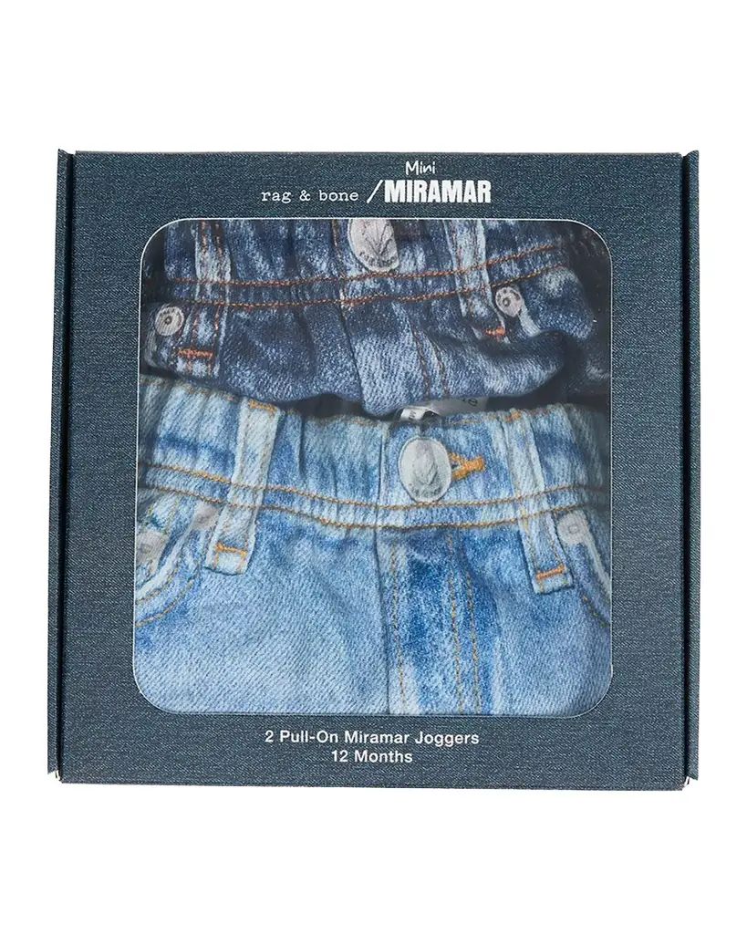 rag & bone Kid's Mini rb Miramar Cotton Joggers 2-Piece Set, Size 12M | Image 1 rag & bone Kid's Mini rb Miramar Cotton Joggers 2-Piece Set, Size 12M | Image 1