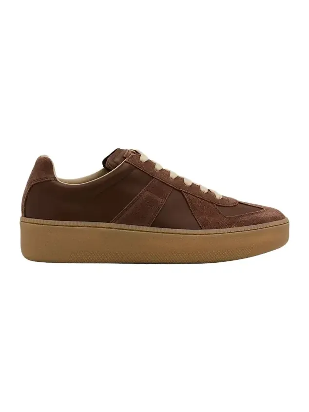 Maison Margiela Replica Mixed Leather Platform Sneakers | Thumbnail 1 Maison Margiela Replica Mixed Leather Platform Sneakers | Thumbnail 1