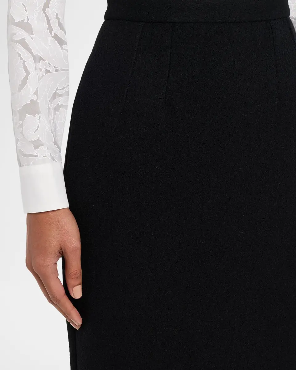 Dolce & Gabbana Brushed Wool Midi Pencil Skirt | Thumbnail 4 Dolce & Gabbana Brushed Wool Midi Pencil Skirt | Thumbnail 4