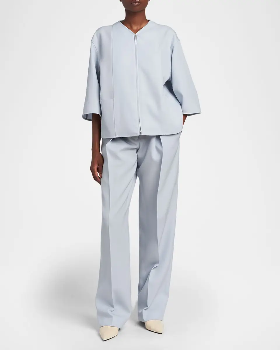 Jil Sander 3/4-Sleeve Zip Jacket | Thumbnail 2 Jil Sander 3/4-Sleeve Zip Jacket | Thumbnail 2