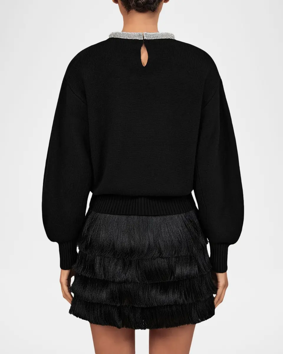 Reiss Wool-Blend Necklace-Trim Sweater | Thumbnail 3 Reiss Wool-Blend Necklace-Trim Sweater | Thumbnail 3
