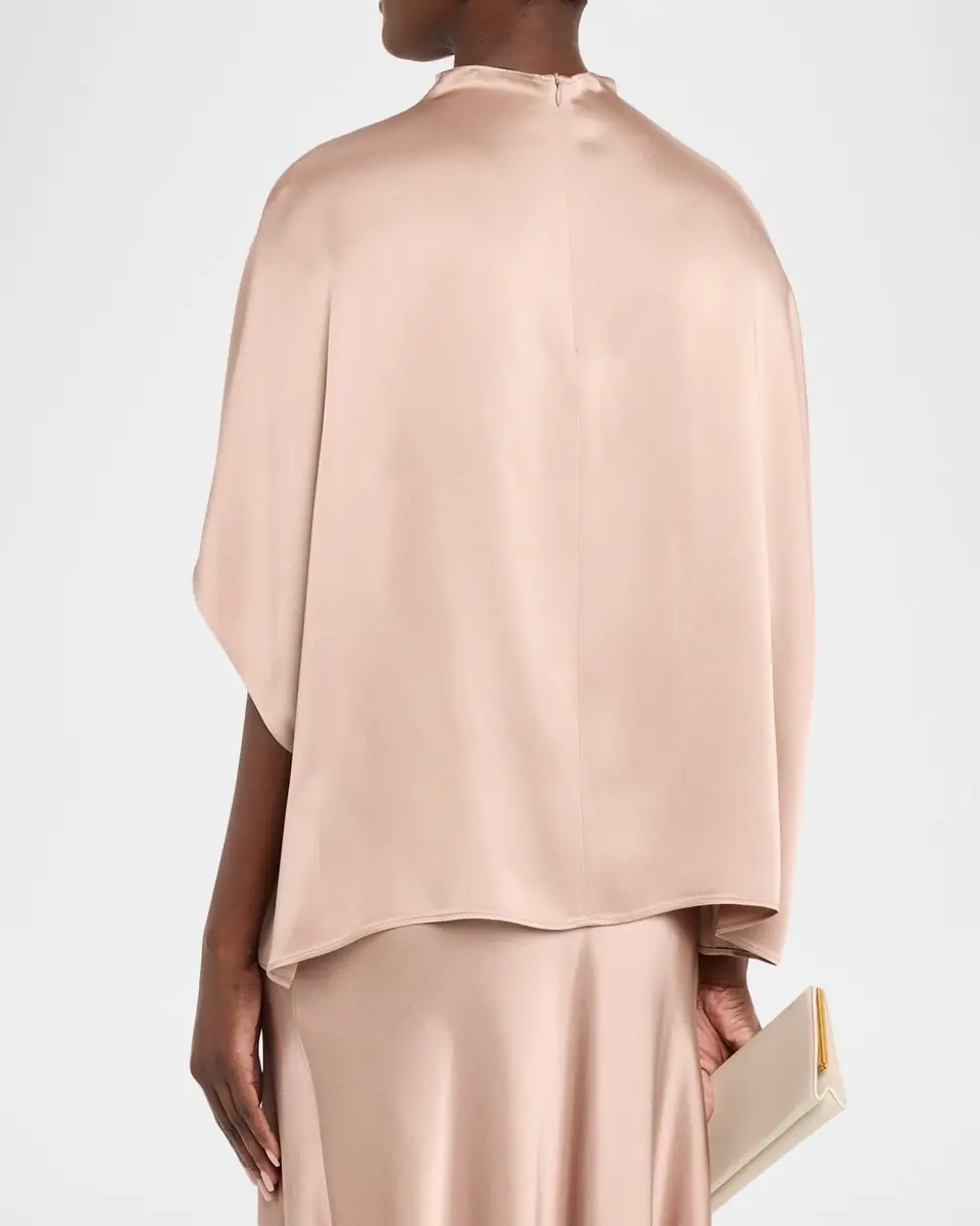 Lapointe Satin Cape Tee | Thumbnail 3 Lapointe Satin Cape Tee | Thumbnail 3