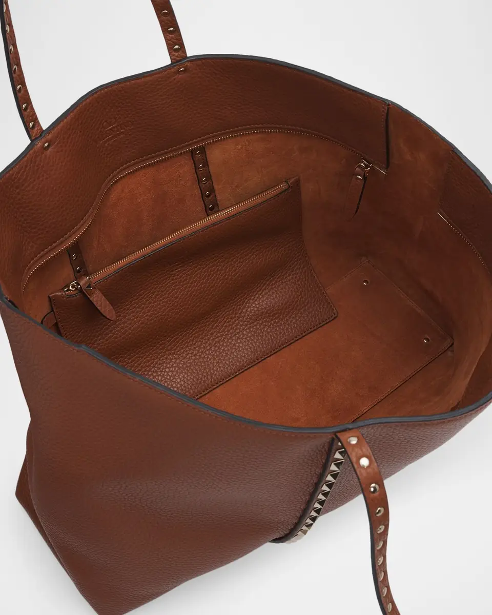 Valentino Garavani Rockstud Grain Leather Tote Bag | Thumbnail 3