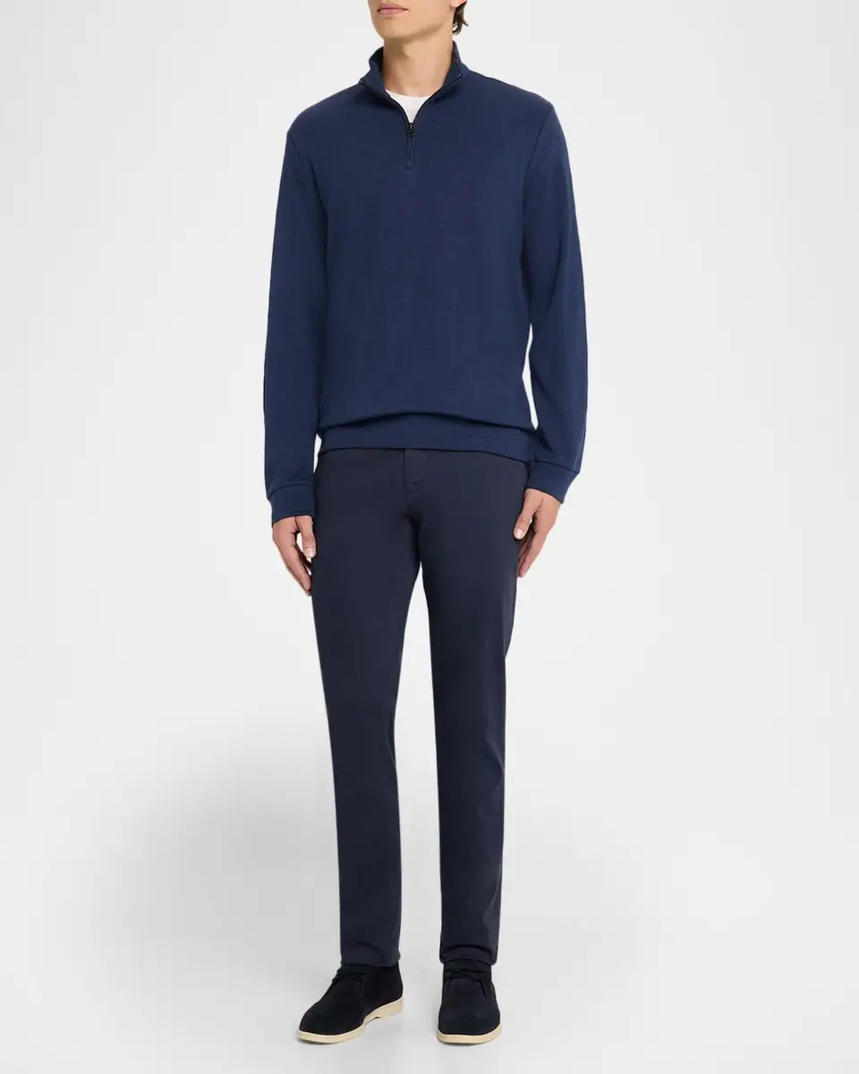 Polo Ralph Lauren Men's Textured Double-Knit Quarter-Zip Sweater | Thumbnail 2 Polo Ralph Lauren Men's Textured Double-Knit Quarter-Zip Sweater | Thumbnail 2