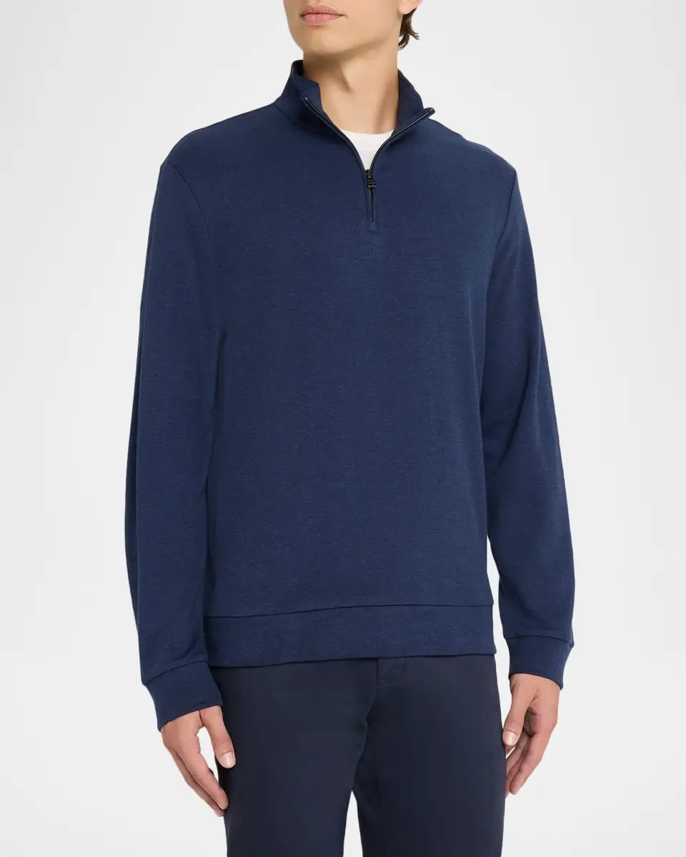 Polo Ralph Lauren Men's Textured Double-Knit Quarter-Zip Sweater | Thumbnail 4 Polo Ralph Lauren Men's Textured Double-Knit Quarter-Zip Sweater | Thumbnail 4