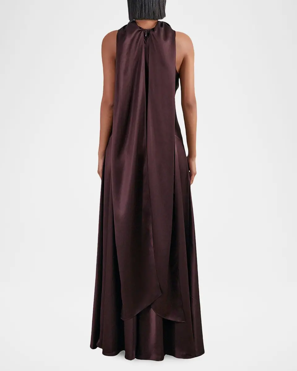 Reiss Fae Satin Cape Maxi Dress | Thumbnail 2