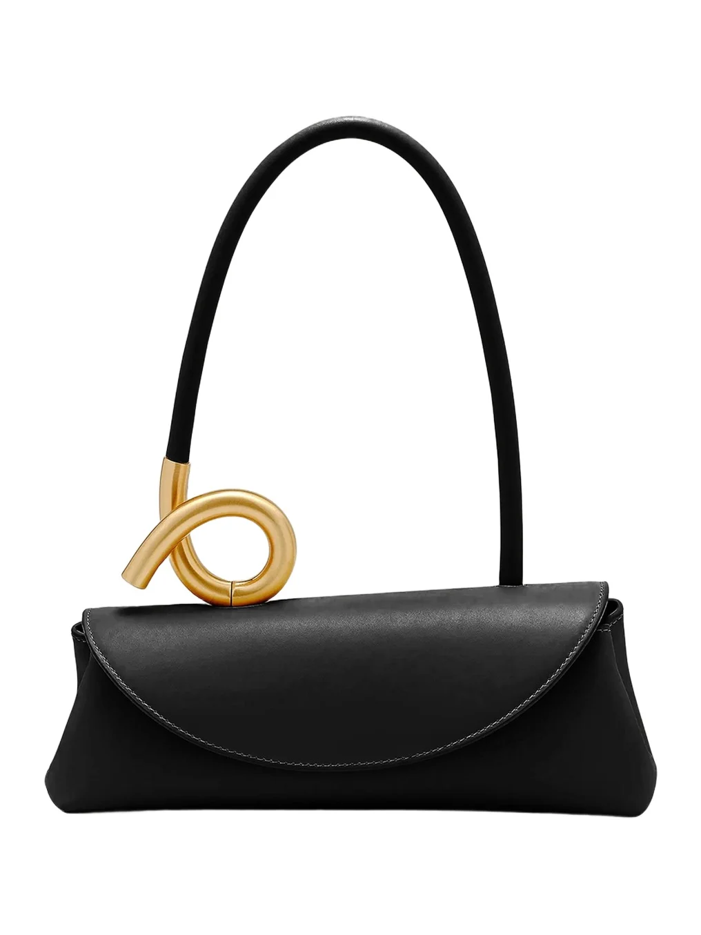 Azariah Sculptural Twist Leather Shoulder Bag