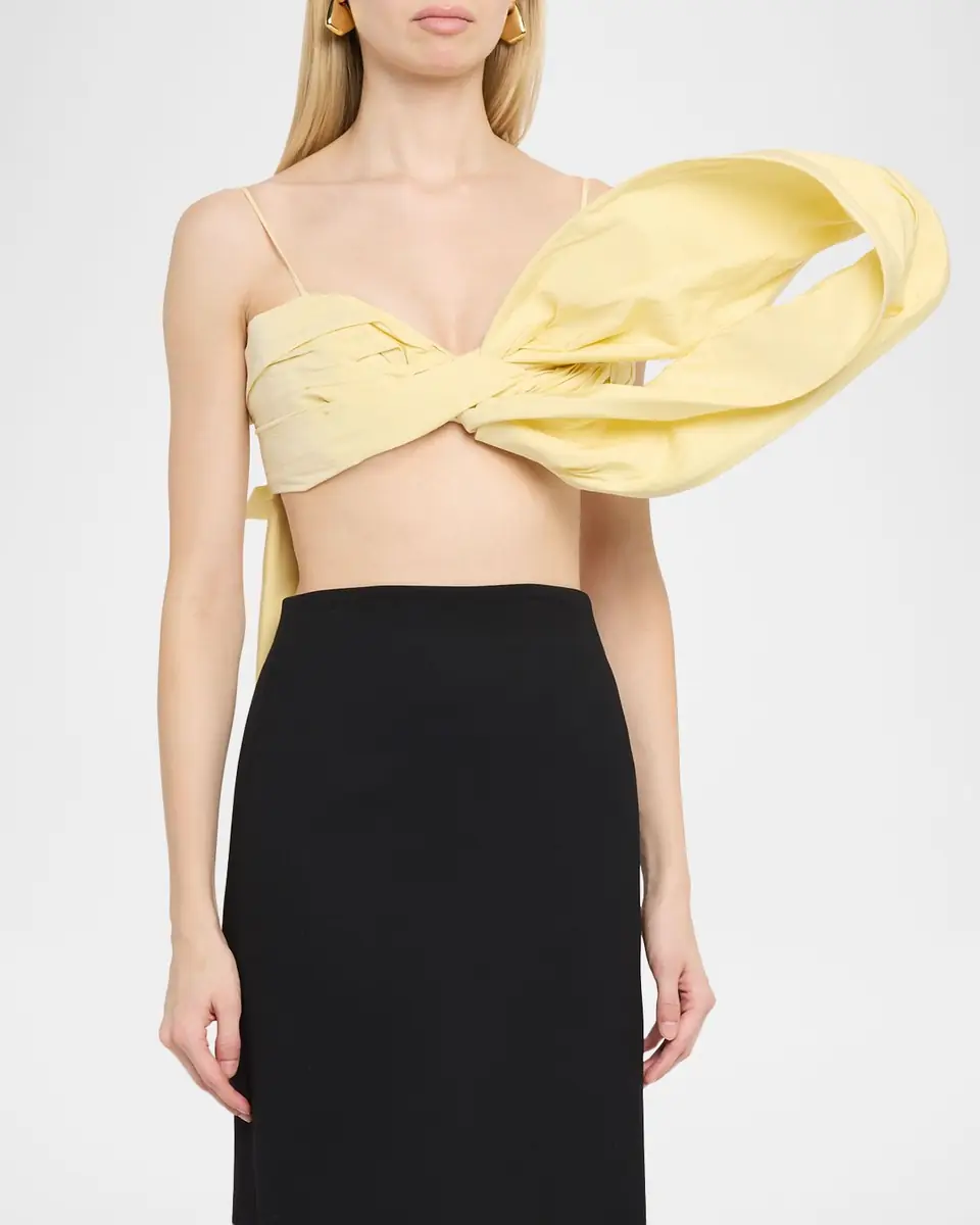 AREA Taffeta Knot Bandeau Top | Thumbnail 4 AREA Taffeta Knot Bandeau Top | Thumbnail 4
