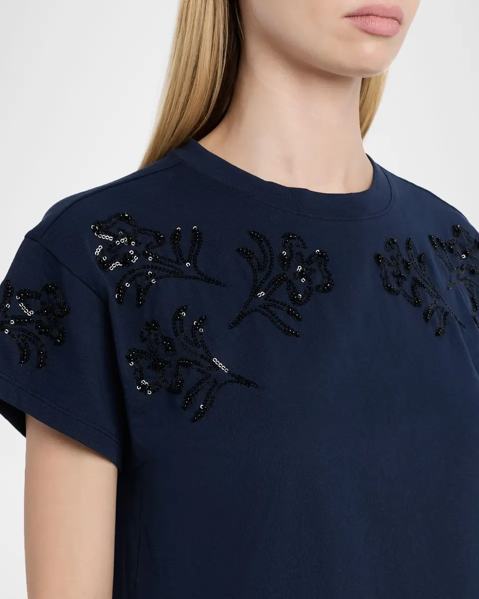 Rag & Bone Kelly Boxy Beaded Floral Tee | Thumbnail 4