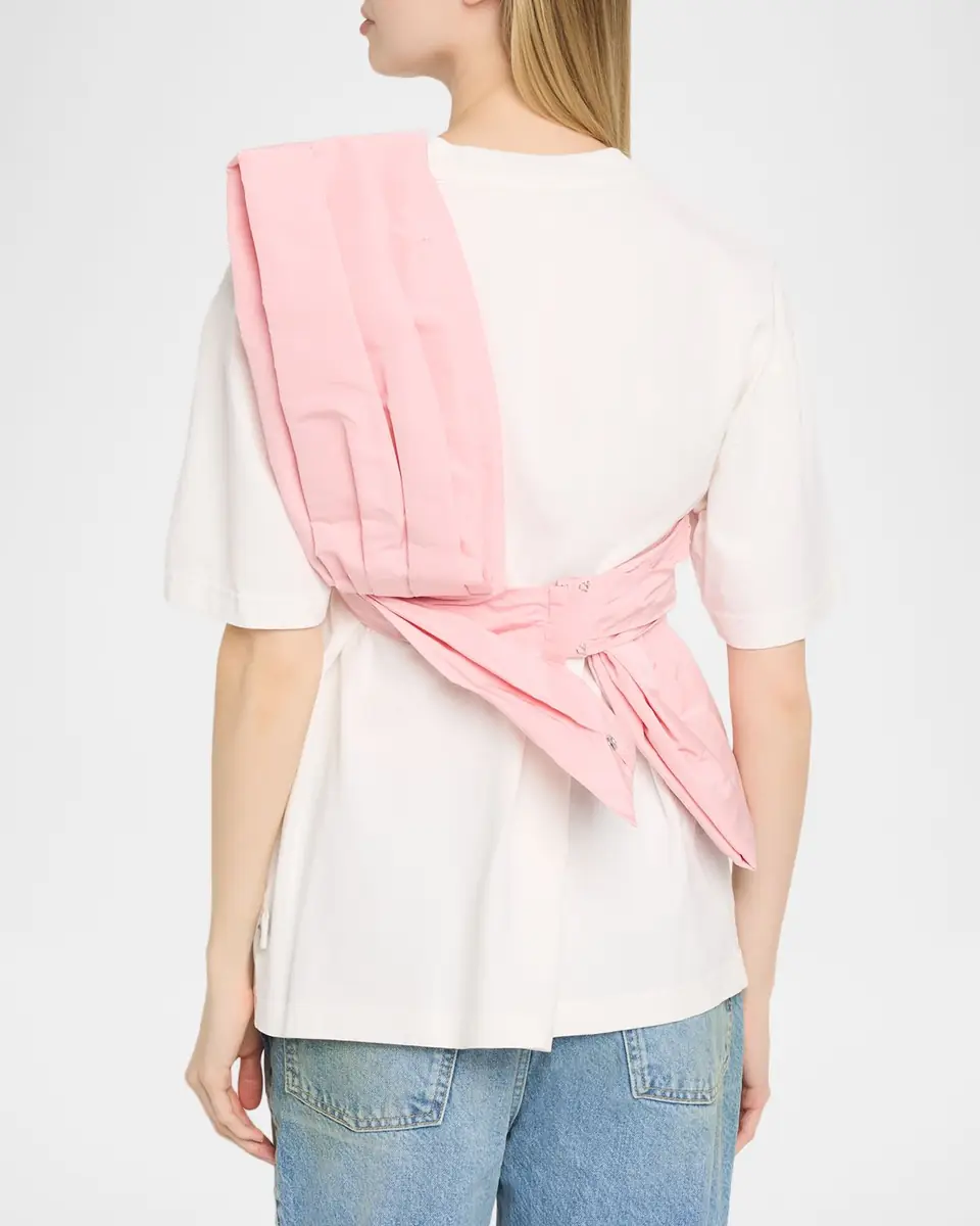 AREA Taffeta Knot Bandeau T-Shirt | Thumbnail 5 AREA Taffeta Knot Bandeau T-Shirt | Thumbnail 5