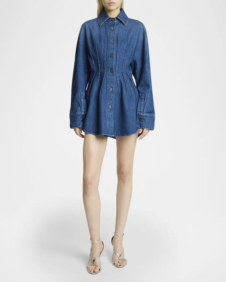 Givenchy Short Waisted Denim Dress | Thumbnail 2