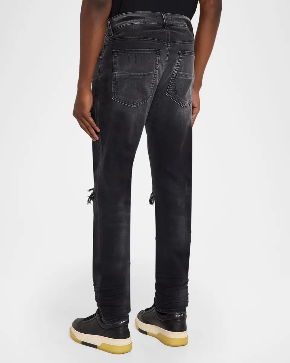 AMIRI Men's Mx1 Ultrasuede-Repaired Stretch Denim Jeans | Thumbnail 3 AMIRI Men's Mx1 Ultrasuede-Repaired Stretch Denim Jeans | Thumbnail 3