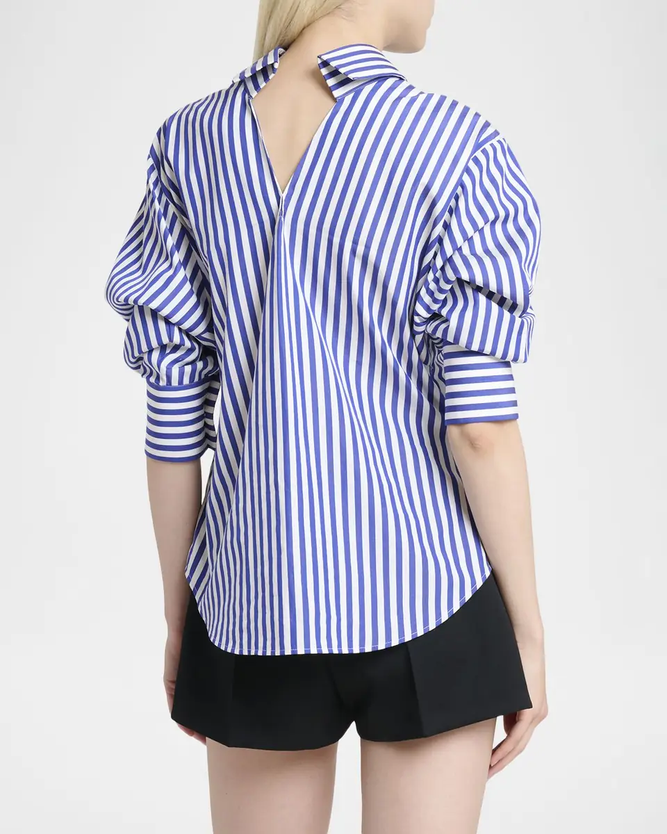 Givenchy Open Back Striped Poplin Shirt | Thumbnail 3