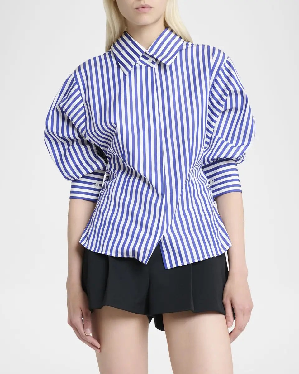 Givenchy Open Back Striped Poplin Shirt | Thumbnail 4