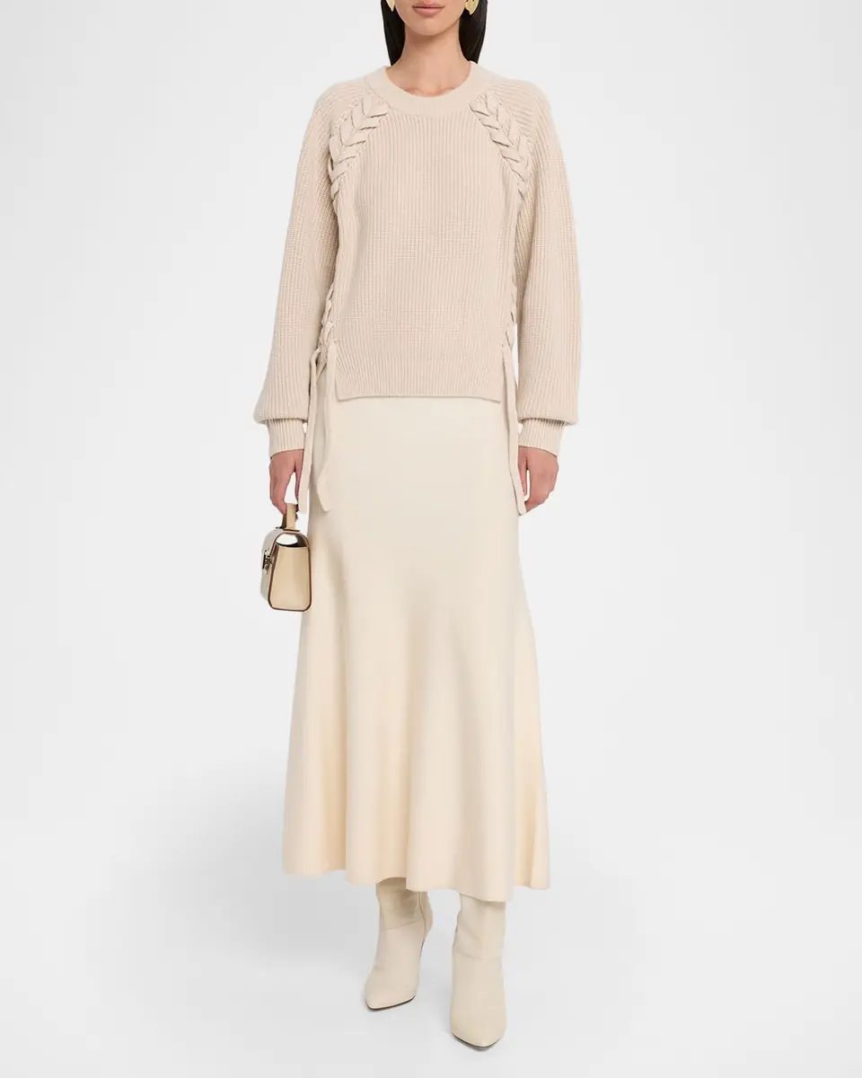 Isabel Marant Tulliam Braided Rib-Knit Wool & Cashmere Sweater | Thumbnail 2 Isabel Marant Tulliam Braided Rib-Knit Wool & Cashmere Sweater | Thumbnail 2
