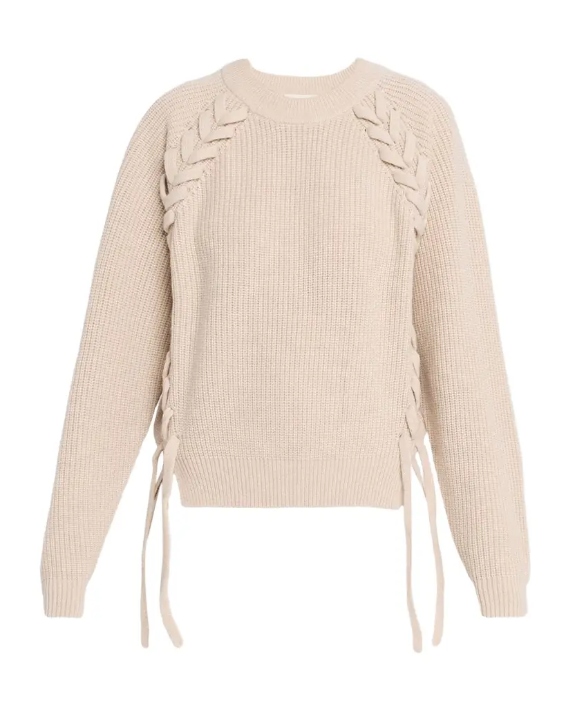 Isabel Marant Tulliam Braided Rib-Knit Wool & Cashmere Sweater | Image 1 Isabel Marant Tulliam Braided Rib-Knit Wool & Cashmere Sweater | Image 1
