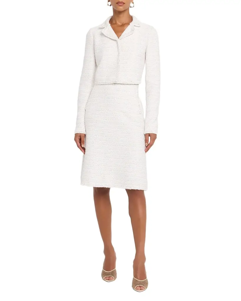 Giambattista Valli Paillette Tweed Crop Jacket | Image 1 Giambattista Valli Paillette Tweed Crop Jacket | Image 1