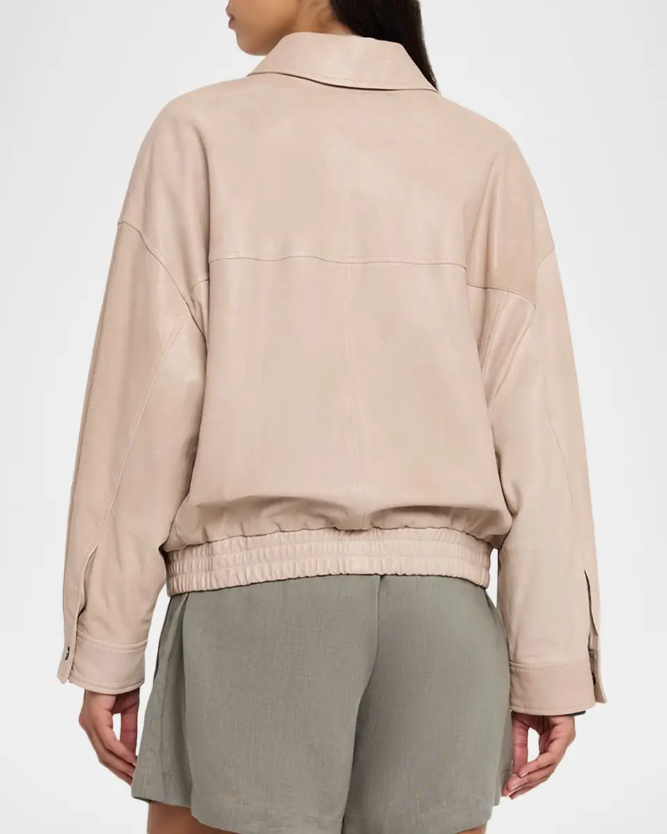 Brunello Cucinelli Glossy Nappa Leather Outerwear Jacket | Thumbnail 3 Brunello Cucinelli Glossy Nappa Leather Outerwear Jacket | Thumbnail 3