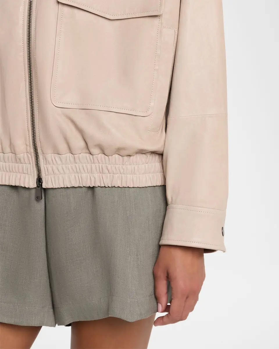 Brunello Cucinelli Glossy Nappa Leather Outerwear Jacket | Thumbnail 5 Brunello Cucinelli Glossy Nappa Leather Outerwear Jacket | Thumbnail 5