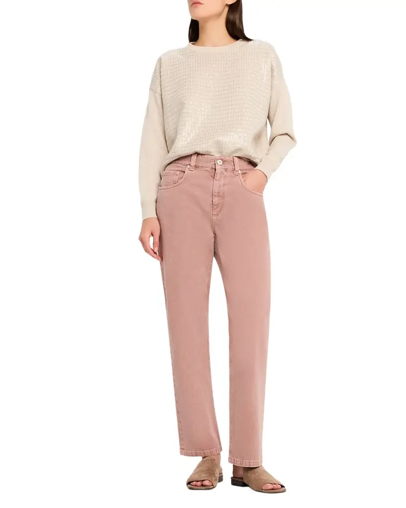 Sequined Cashmere Crewneck Sweater