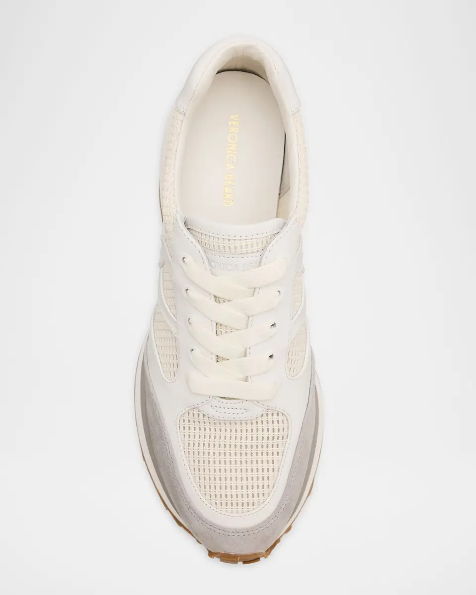 Veronica Beard Valentina Mesh and Mixed Leather Runner Sneakers | Thumbnail 6 Veronica Beard Valentina Mesh and Mixed Leather Runner Sneakers | Thumbnail 6