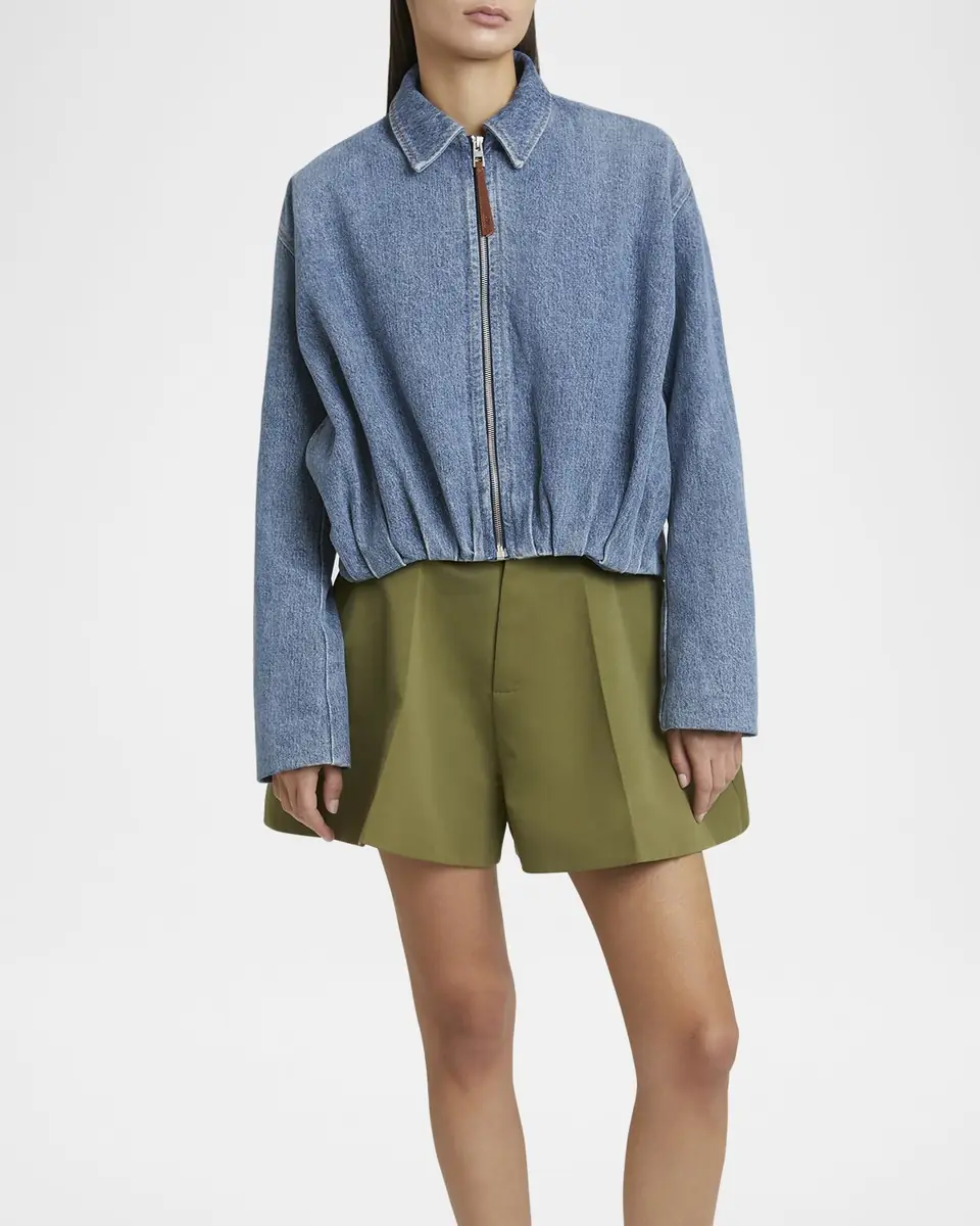 Loewe Draped Denim Bomber Jacket | Thumbnail 13 Loewe Draped Denim Bomber Jacket | Thumbnail 13