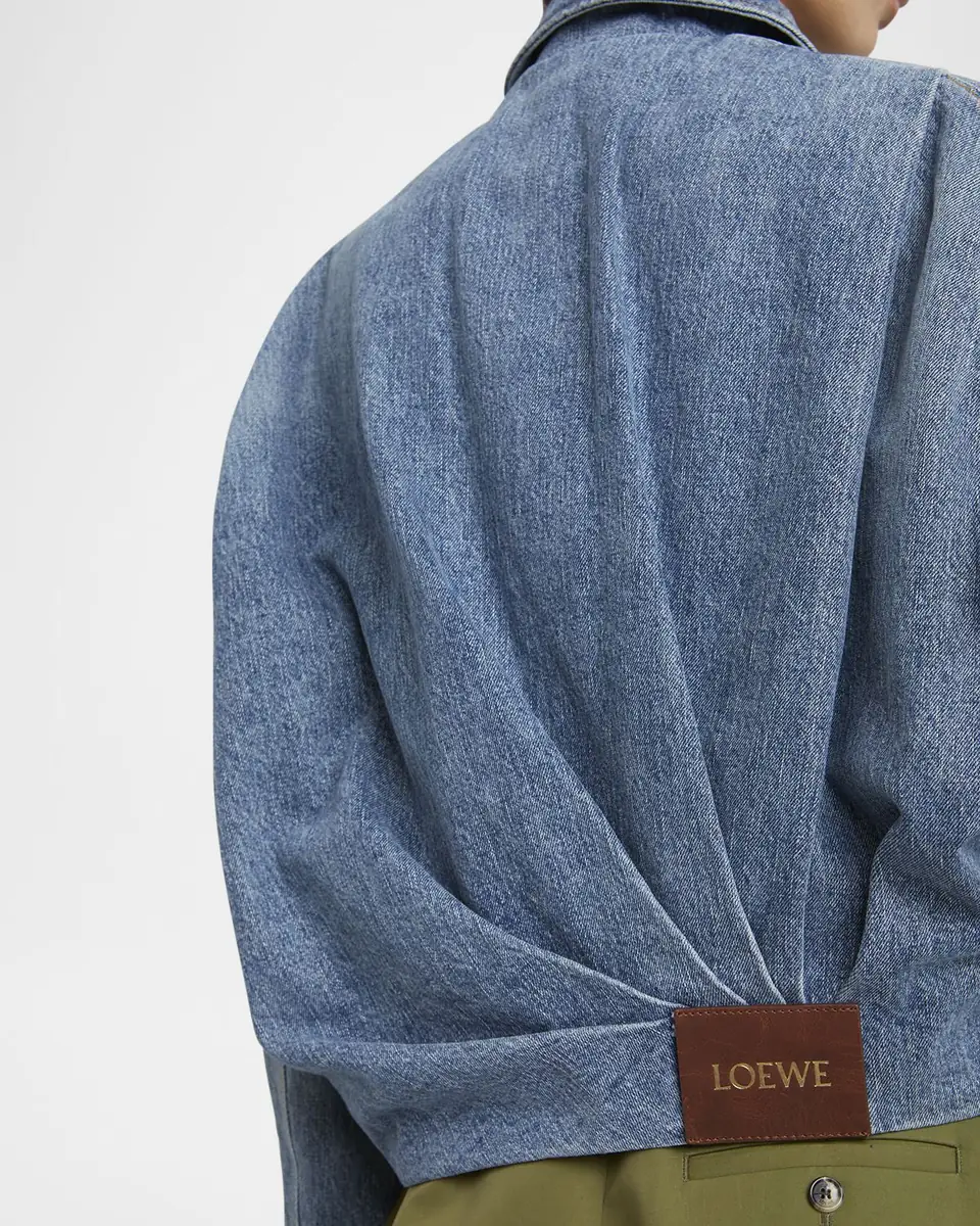 Loewe Draped Denim Bomber Jacket | Thumbnail 14 Loewe Draped Denim Bomber Jacket | Thumbnail 14