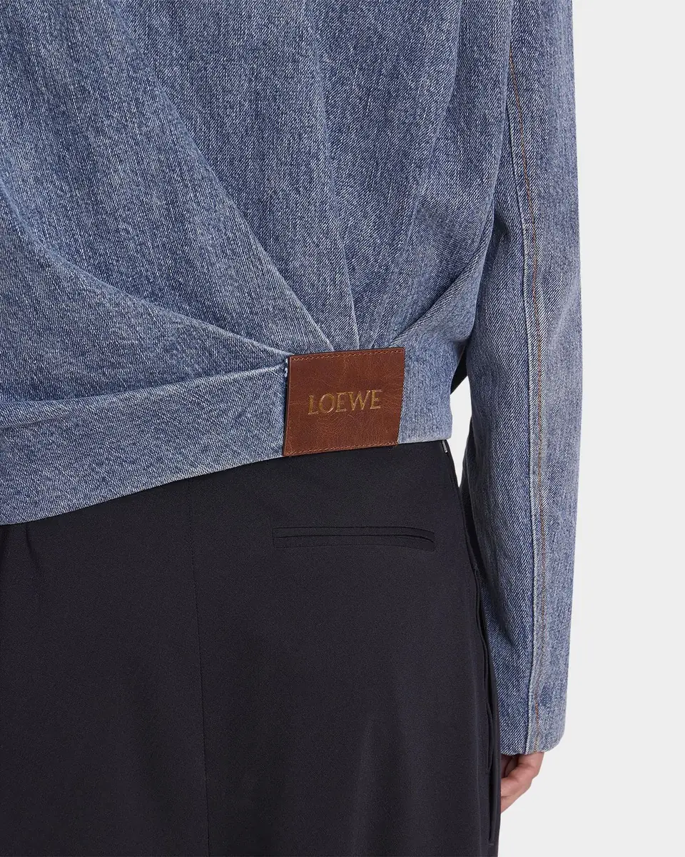 Loewe Draped Denim Bomber Jacket | Thumbnail 4 Loewe Draped Denim Bomber Jacket | Thumbnail 4