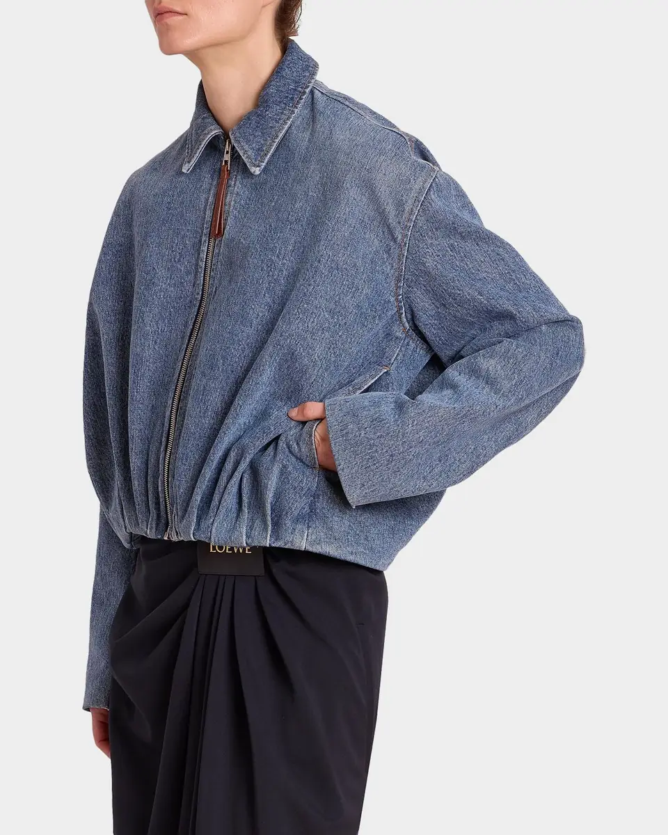 Loewe Draped Denim Bomber Jacket | Thumbnail 5 Loewe Draped Denim Bomber Jacket | Thumbnail 5