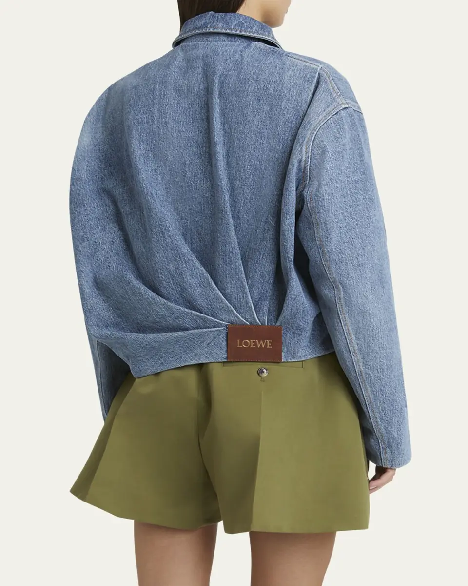 Loewe Draped Denim Bomber Jacket | Thumbnail 8 Loewe Draped Denim Bomber Jacket | Thumbnail 8