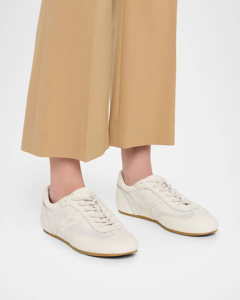 Veronica Beard Riviera Mixed Leather Slim Trainer Sneakers | Thumbnail 2