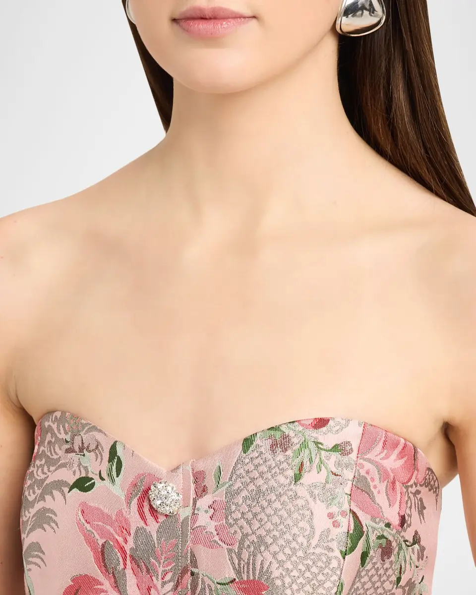 Cara Cara Wes Floral Jacquard Corset | Thumbnail 5 Cara Cara Wes Floral Jacquard Corset | Thumbnail 5