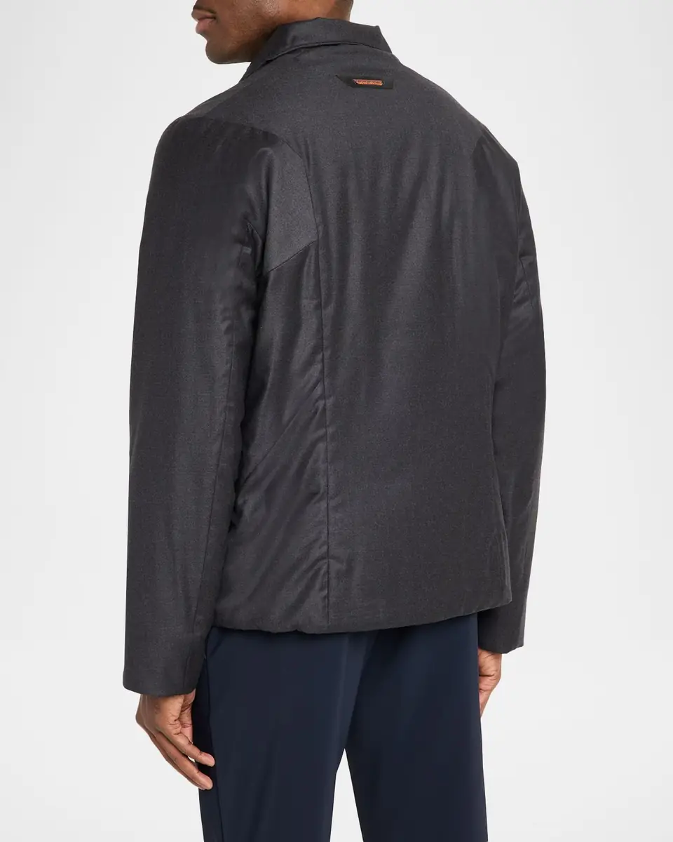 Sease Men's Padded Virgin Wool and Silk-Blend Flannel Jacket | Thumbnail 2 Sease Men's Padded Virgin Wool and Silk-Blend Flannel Jacket | Thumbnail 2