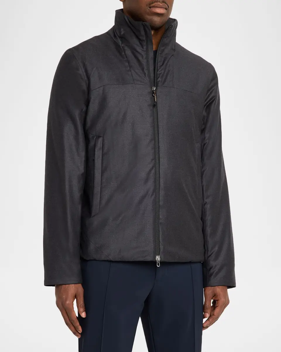 Sease Men's Padded Virgin Wool and Silk-Blend Flannel Jacket | Thumbnail 3 Sease Men's Padded Virgin Wool and Silk-Blend Flannel Jacket | Thumbnail 3