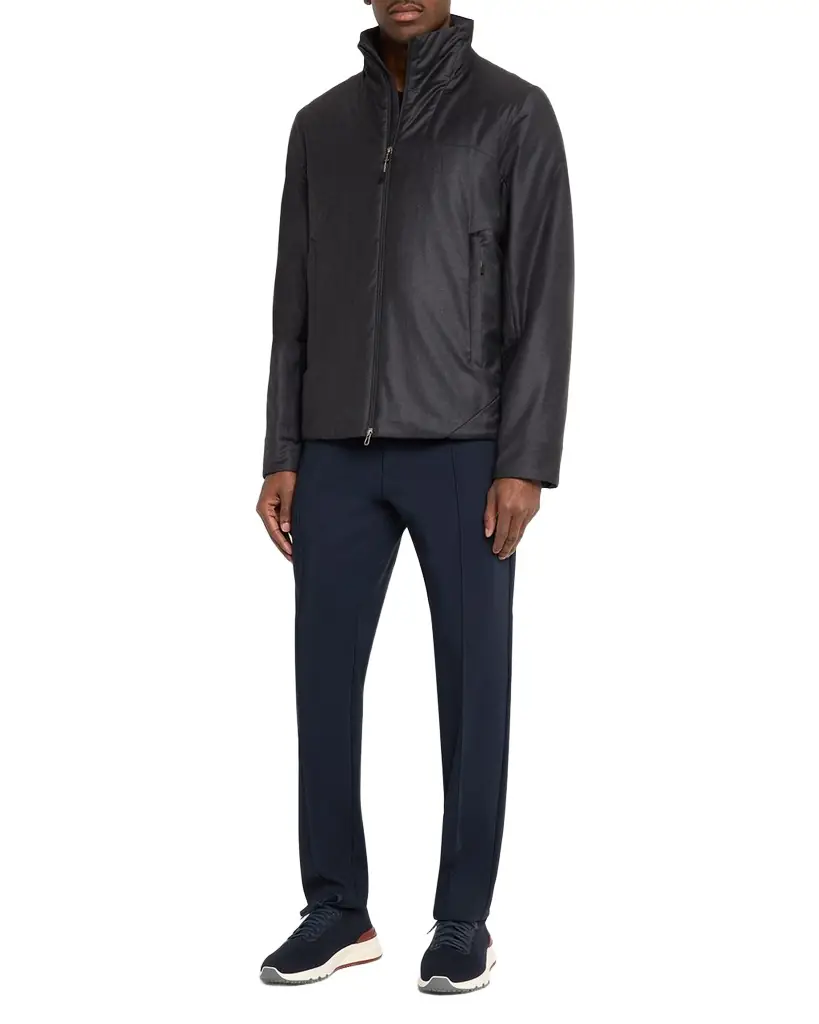Sease Men 's Padded Virgin Wool and Silk-Blend Flannel Jacket | Image 1 Sease Men 's Padded Virgin Wool and Silk-Blend Flannel Jacket | Image 1