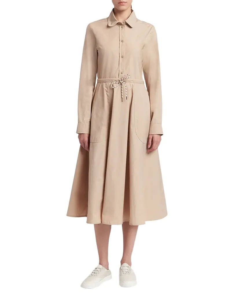 Moncler A-Line Technical Cotton Shirtdress | Image 1 Moncler A-Line Technical Cotton Shirtdress | Image 1