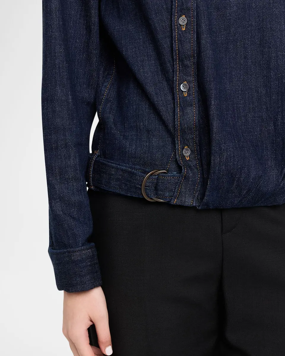 Loewe Draped Denim Shirt | Thumbnail 5 Loewe Draped Denim Shirt | Thumbnail 5