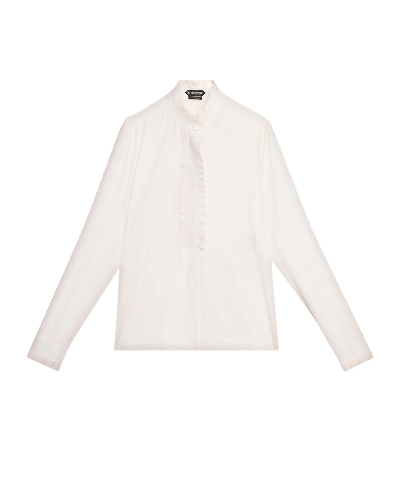 Silk Crepe de Chine Button-Front Blouse Silk Crepe de Chine Button-Front Blouse