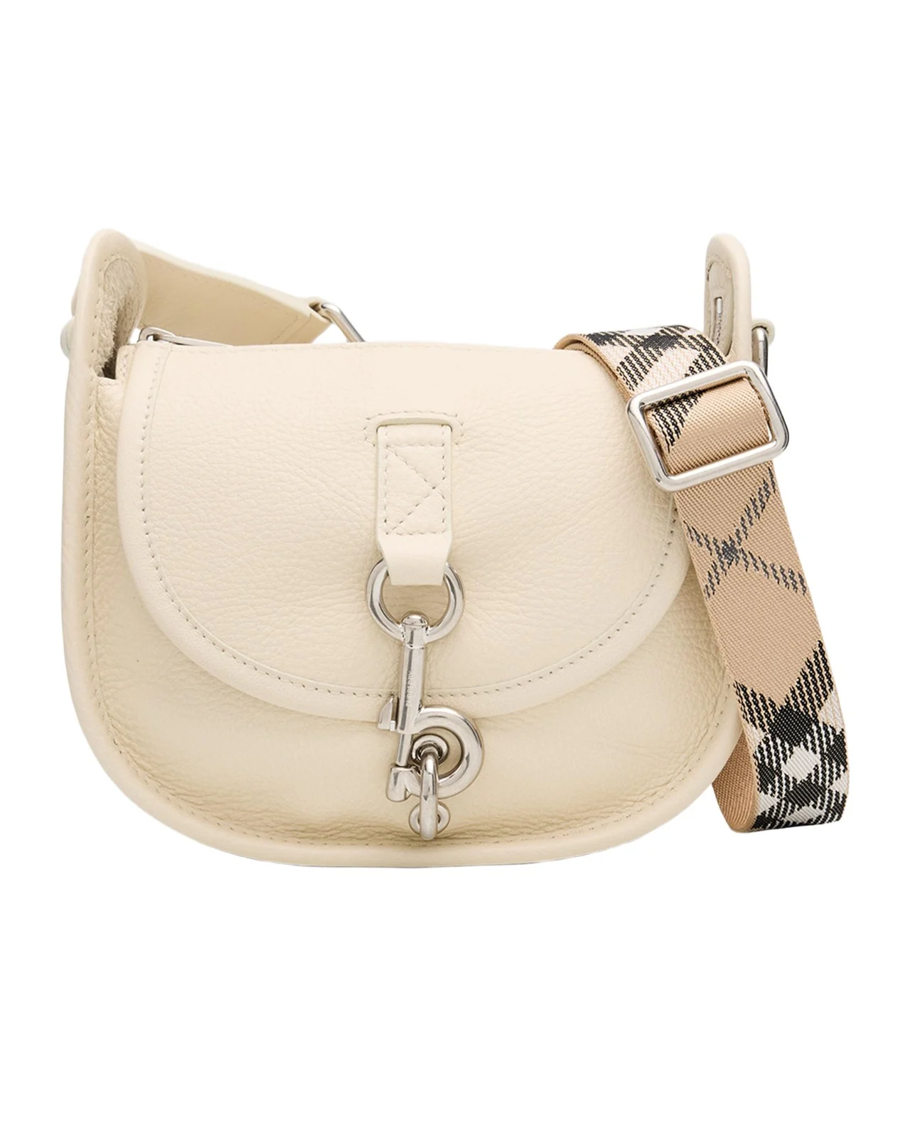 Burberry Mini B Clip Leather Messenger Bag