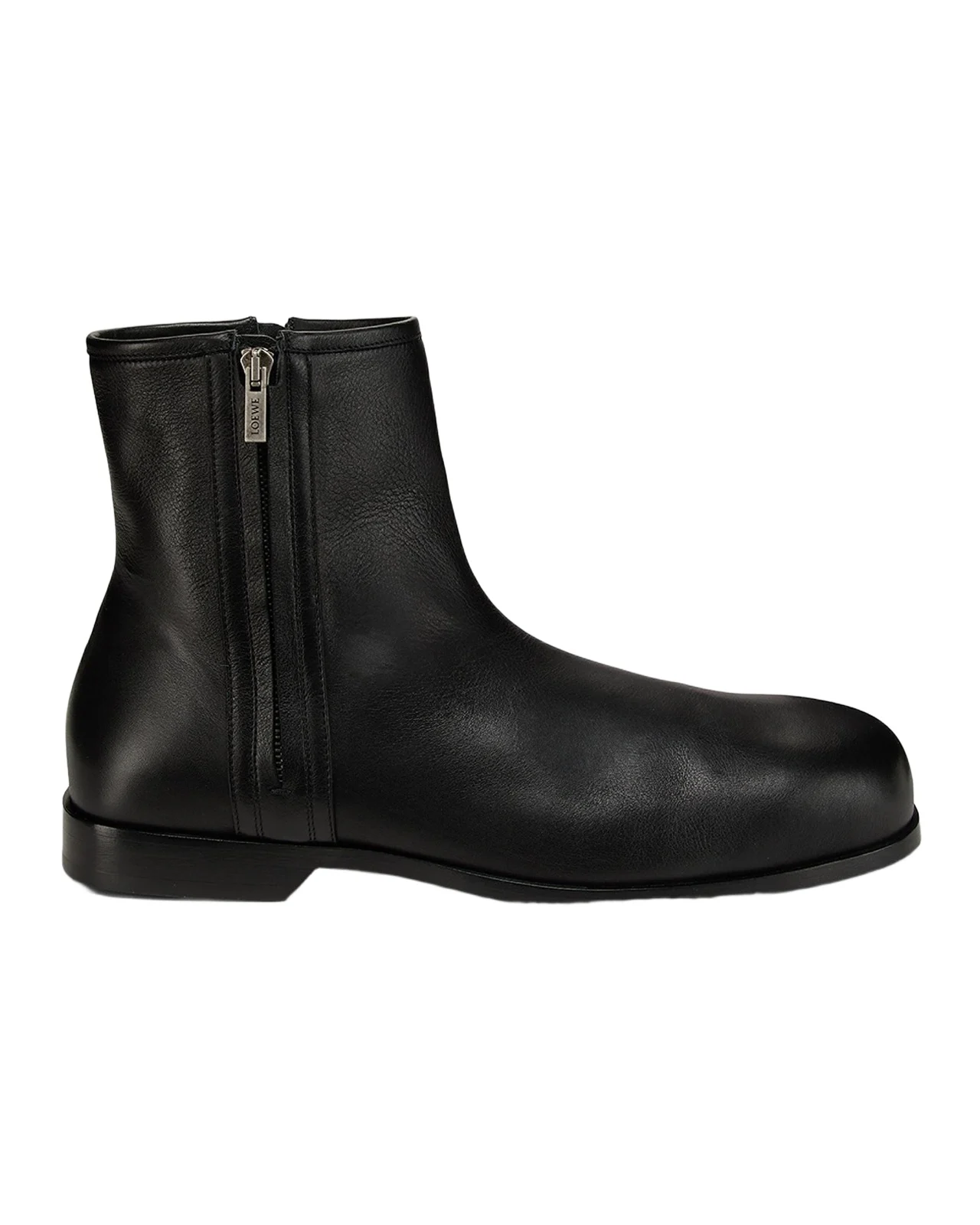 Loewe Men's Bobine Leather Side-Zip Ankle Boots