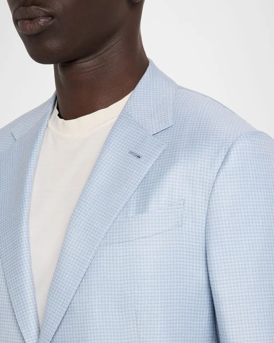 Zegna Men's Wool Gingham Single-Breasted Sport Coat | Thumbnail 5 Zegna Men's Wool Gingham Single-Breasted Sport Coat | Thumbnail 5