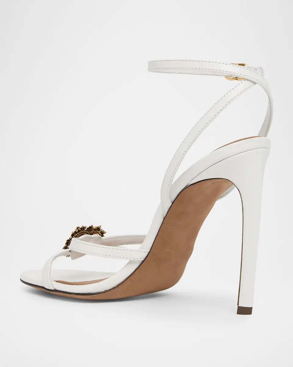 Dolce & Gabbana 105mm DG Heart Strappy Leather Sandals | Thumbnail 3 Dolce & Gabbana 105mm DG Heart Strappy Leather Sandals | Thumbnail 3