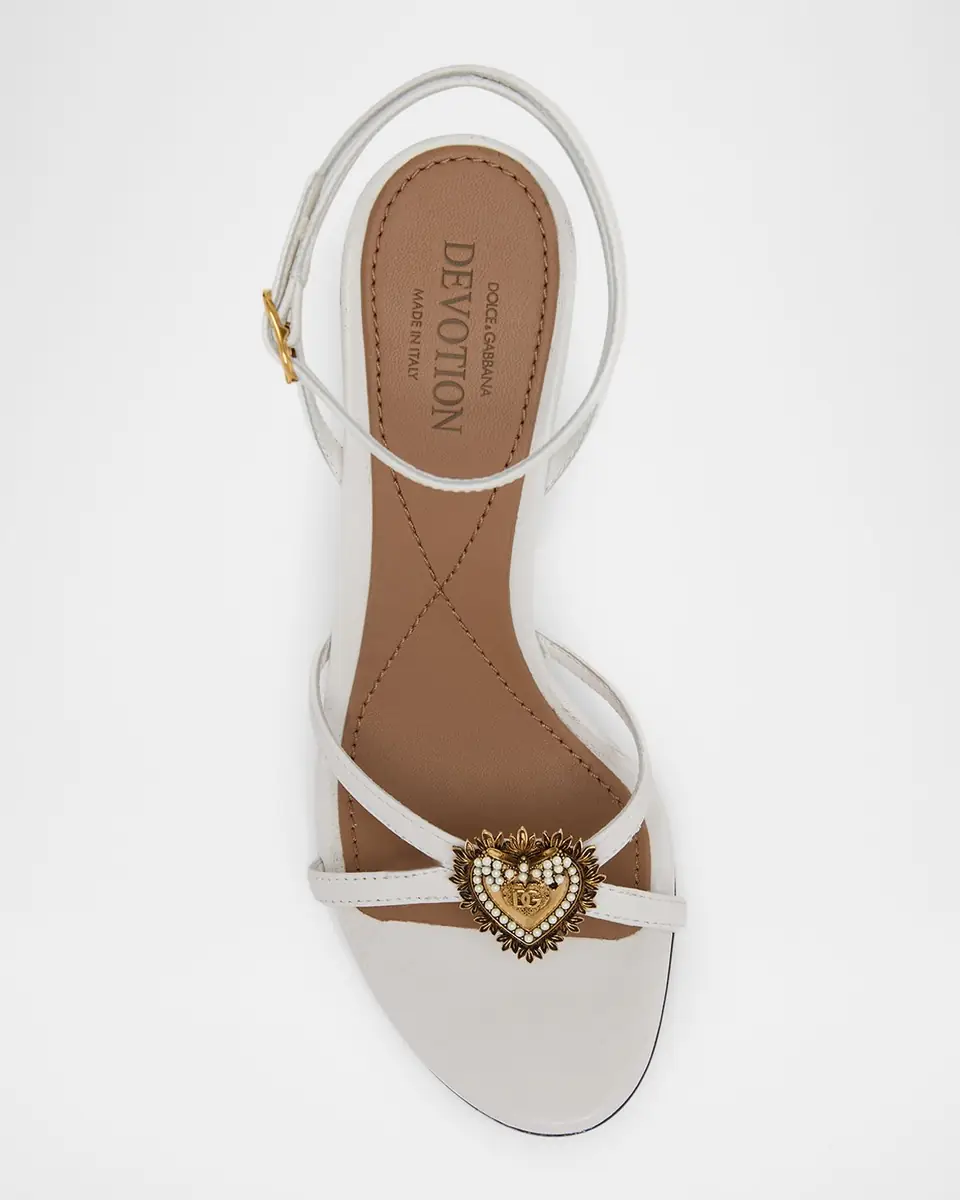 Dolce & Gabbana 105mm DG Heart Strappy Leather Sandals | Thumbnail 5 Dolce & Gabbana 105mm DG Heart Strappy Leather Sandals | Thumbnail 5