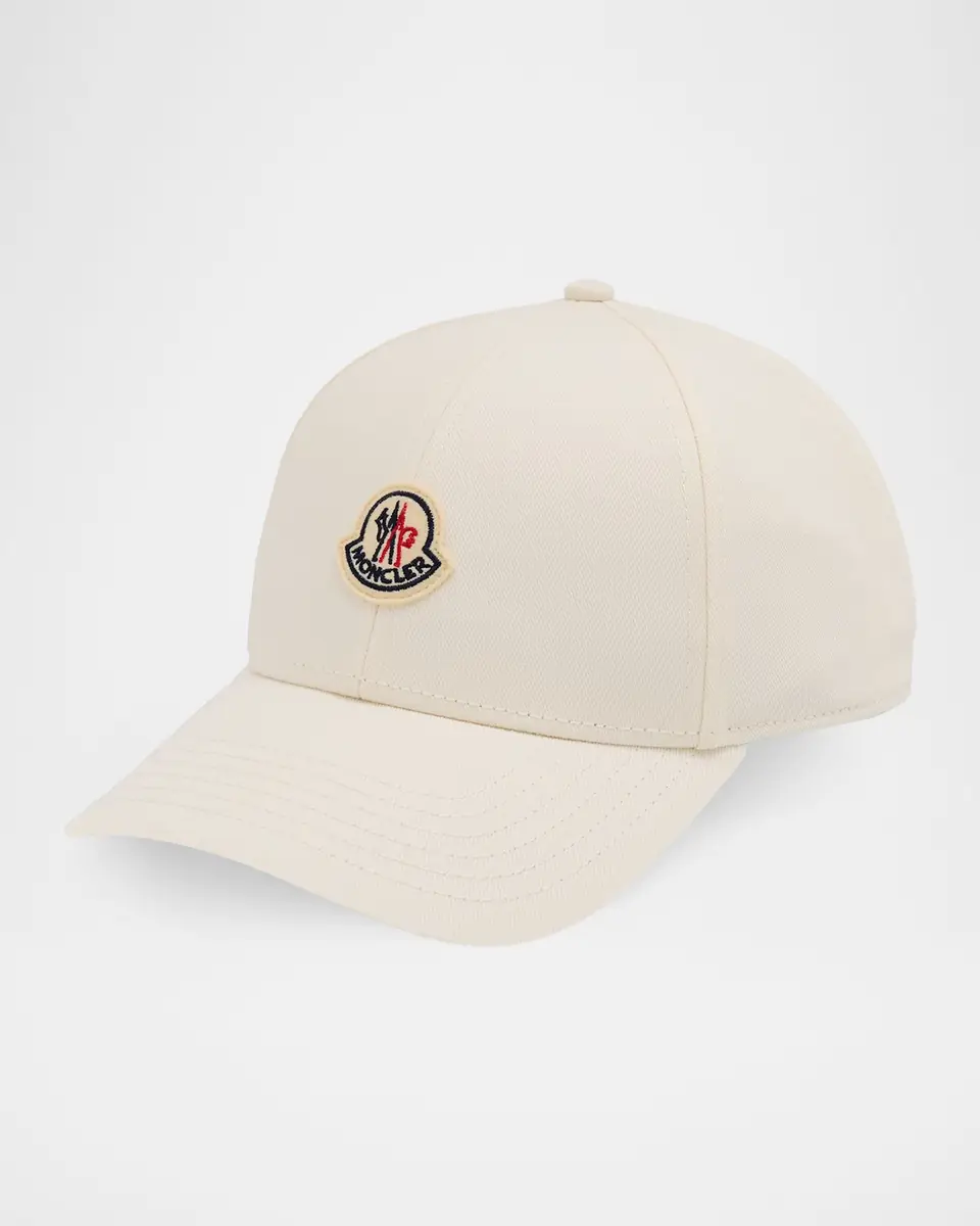 Moncler Men's Logo Cotton Gabardine Baseball Cap | Thumbnail 3 Moncler Men's Logo Cotton Gabardine Baseball Cap | Thumbnail 3
