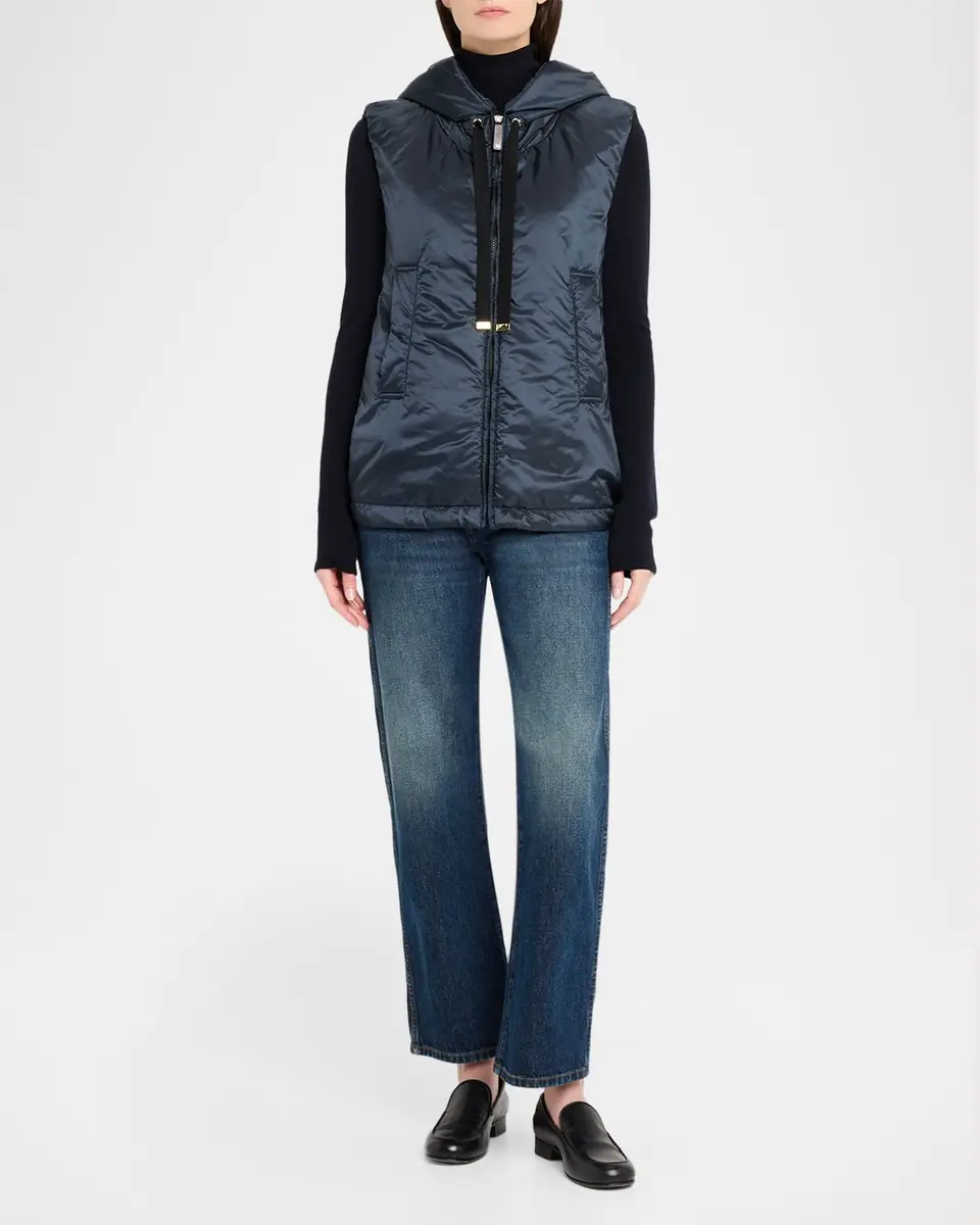 Max Mara Greengo Water-Repellent Canvas Gilet | Thumbnail 2 Max Mara Greengo Water-Repellent Canvas Gilet | Thumbnail 2